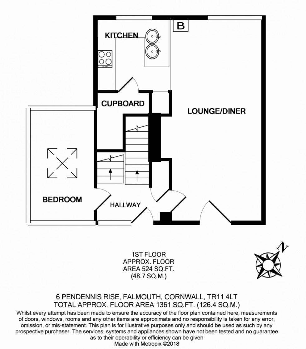Floorplan for 6 Pendennis Rise, Falmouth - 2024 STUDENT PROPERTY