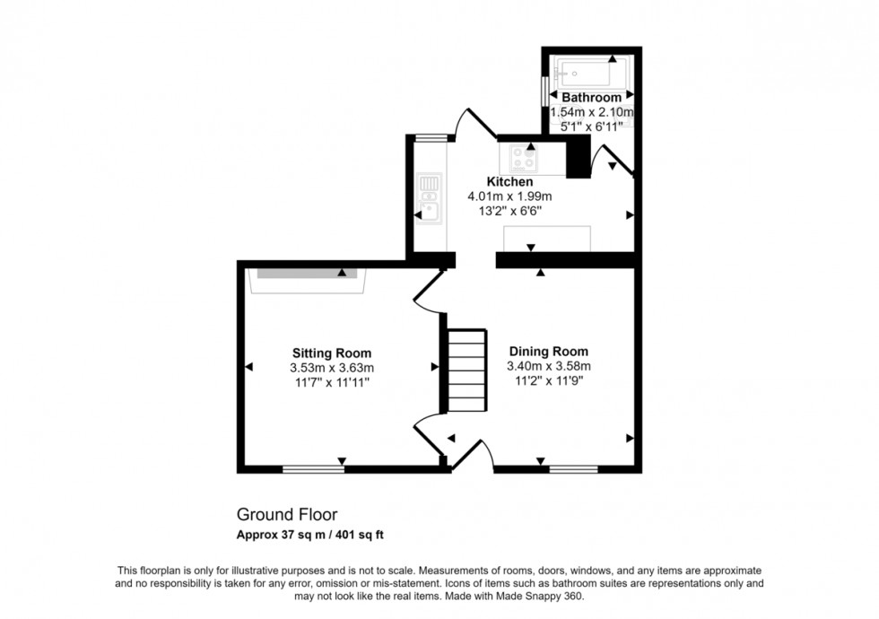 Floorplan for Glasney Terrace, Penryn