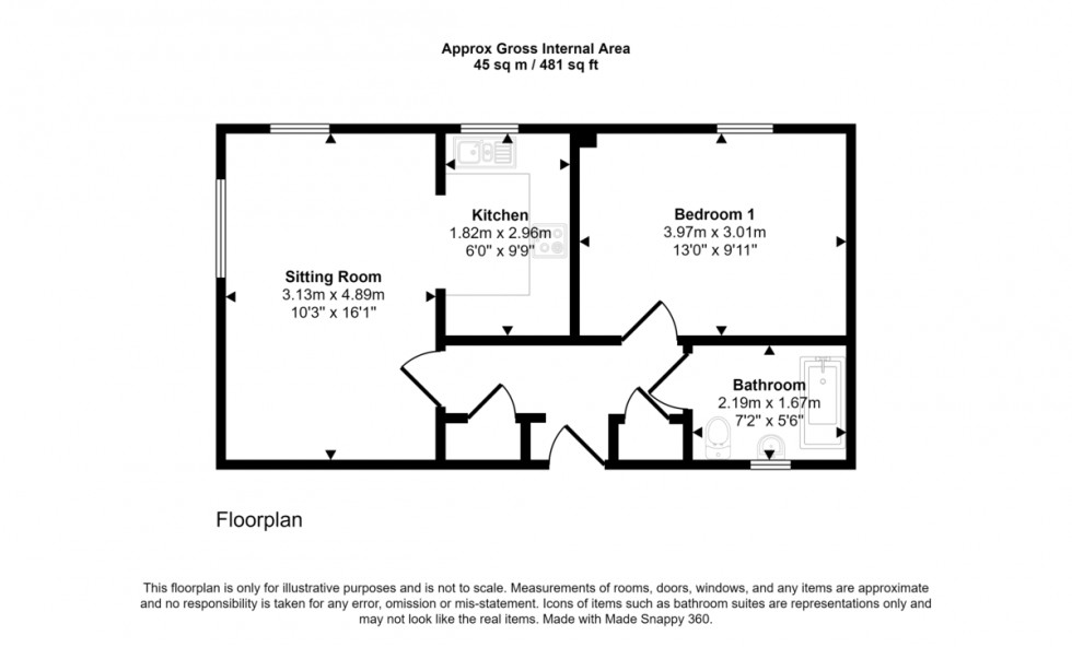 Floorplan for Calver Close, Penryn