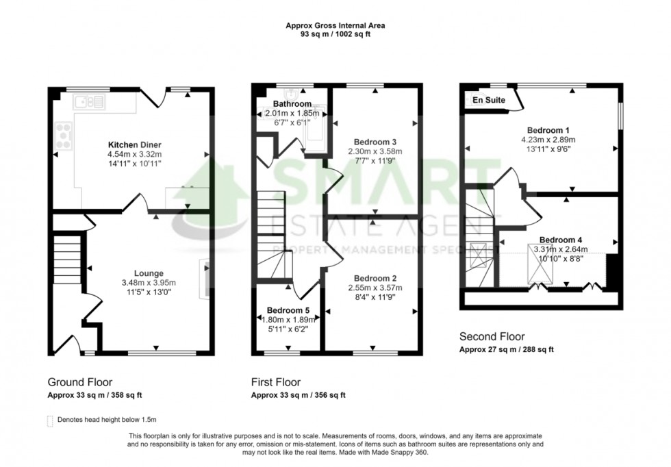 Floorplan for Dickens Drive, Exeter