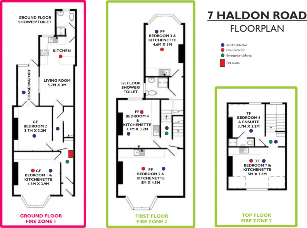 Floorplan for Haldon Road, Exeter