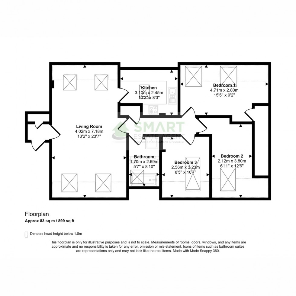 Floorplan for Water Lane, Exeter, EX2