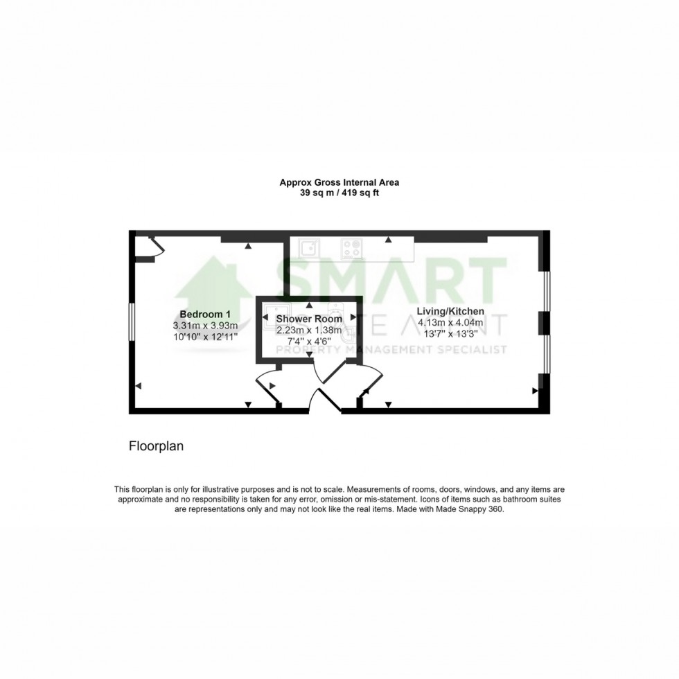 Floorplan for Alphington Road, Exeter, EX2