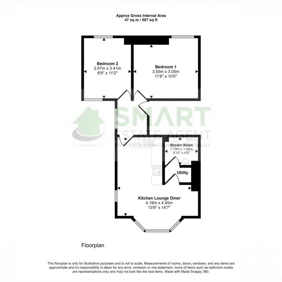 Floorplan for Blackall Road, Exeter, EX4