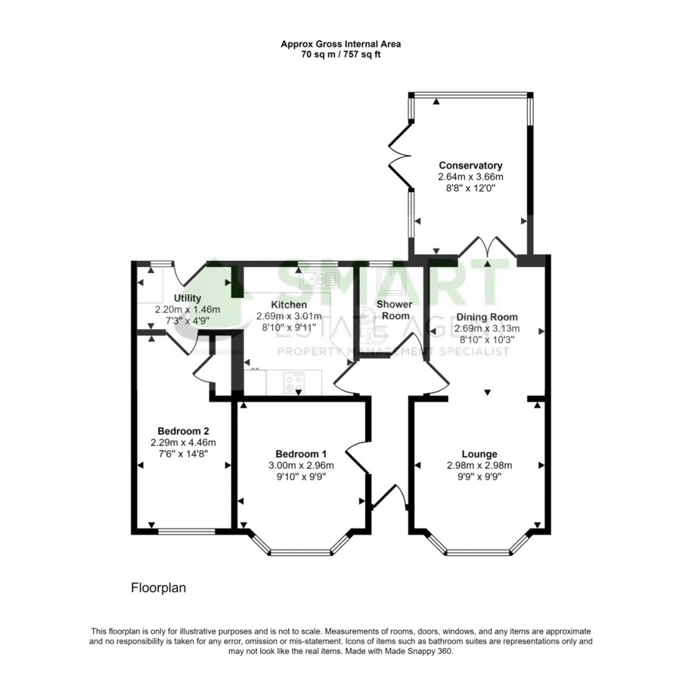 Floorplan for Summer Lane, Exeter, EX4