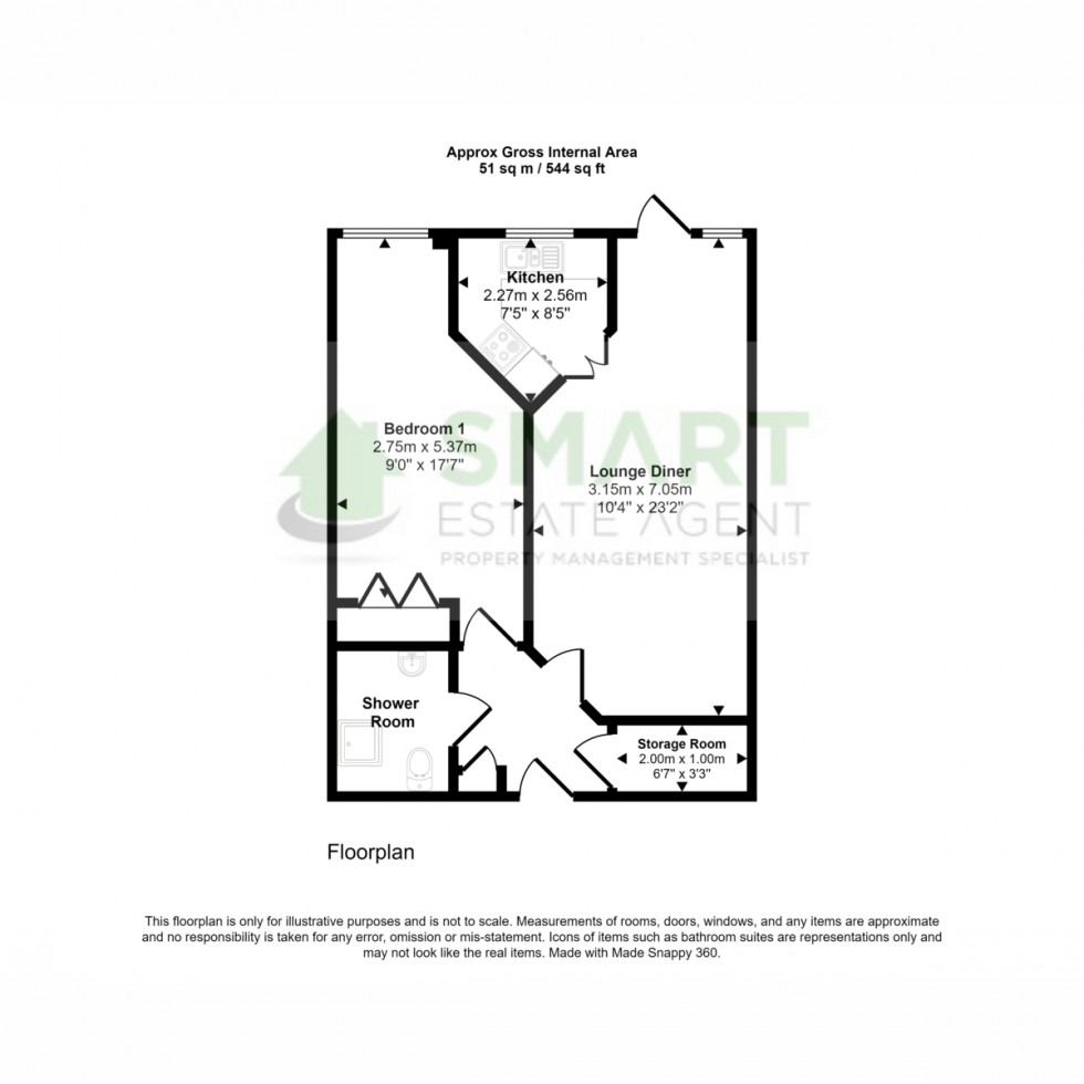 Floorplan for Meyer Court, Exeter, EX2