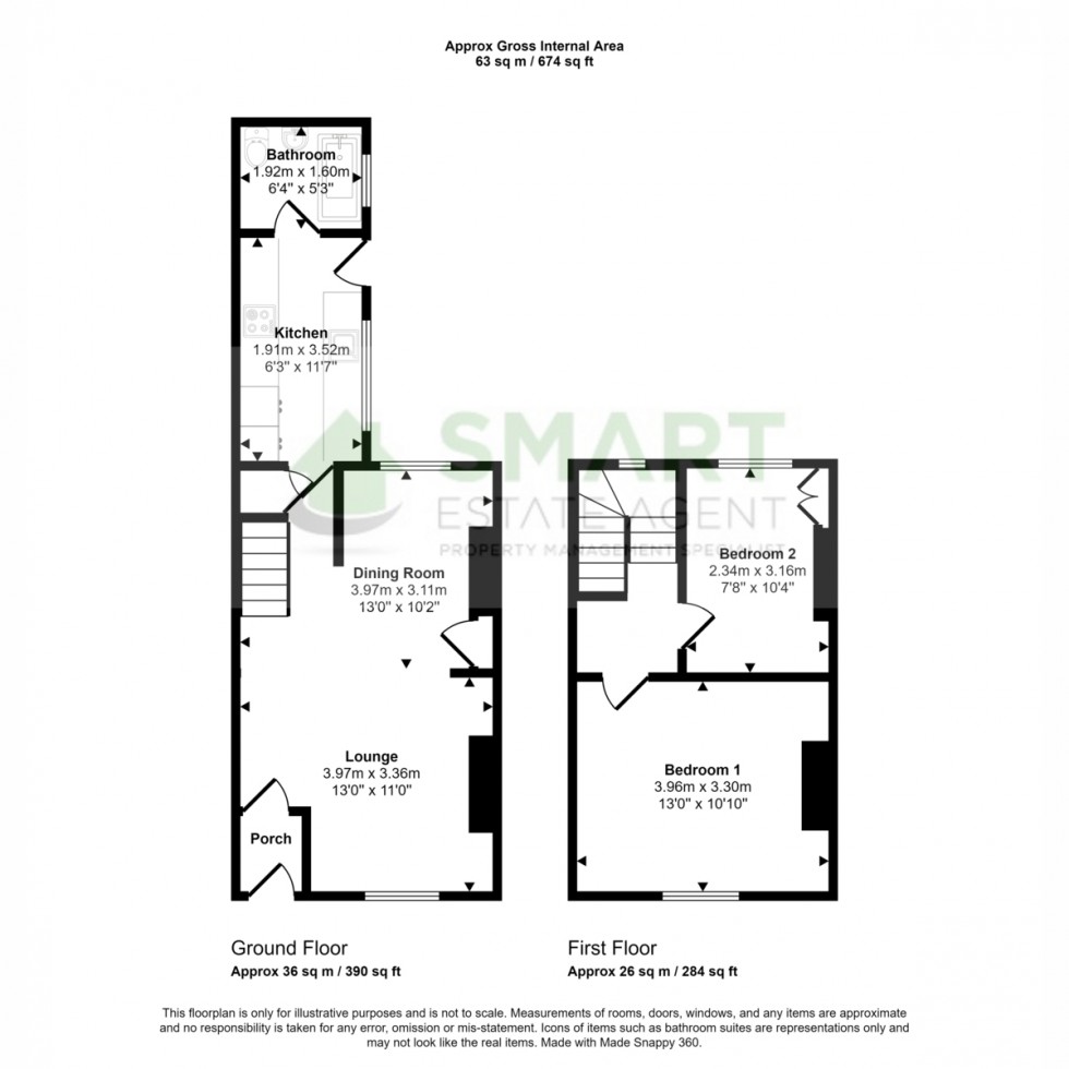 Floorplan for Sandford Walk, Exeter, EX1