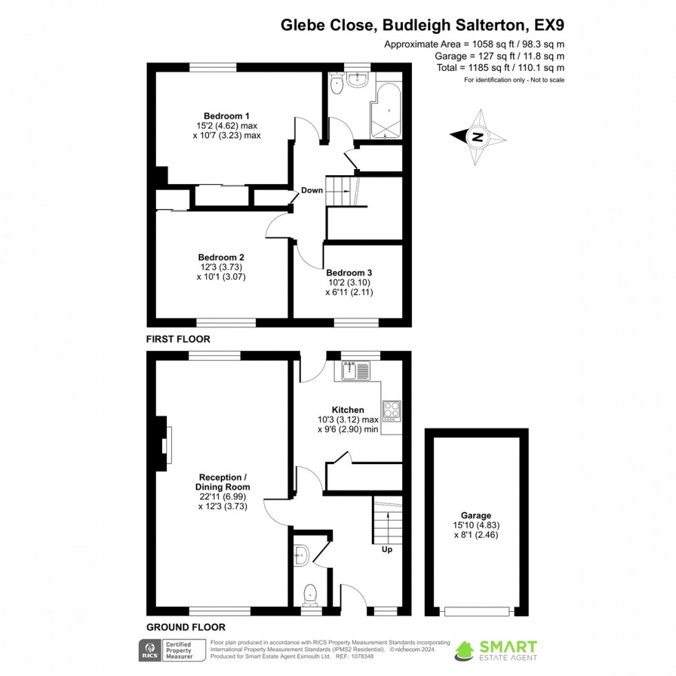 Floorplan for Glebe Close, Budleigh Salterton, EX9