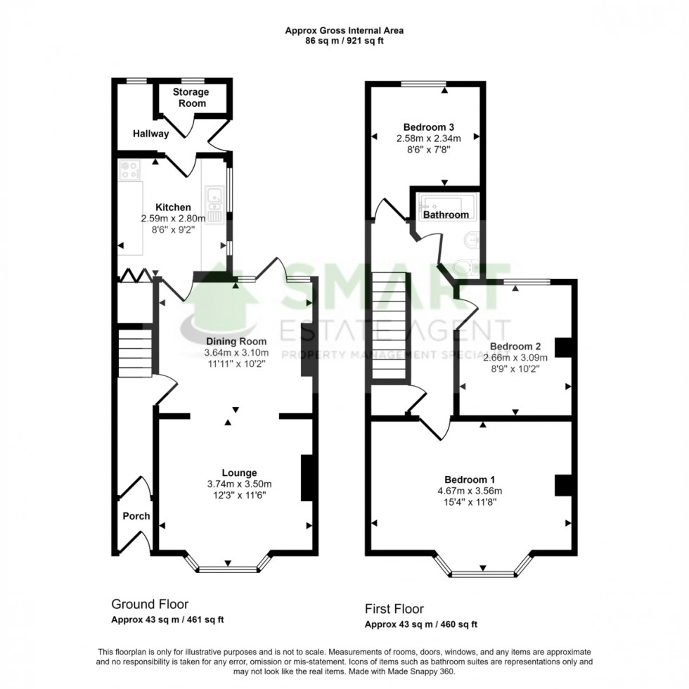 Floorplan for St Katherines Road, Exeter, EX4