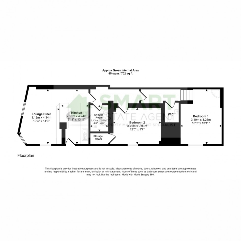 Floorplan for Wonford Street, Exeter, EX2