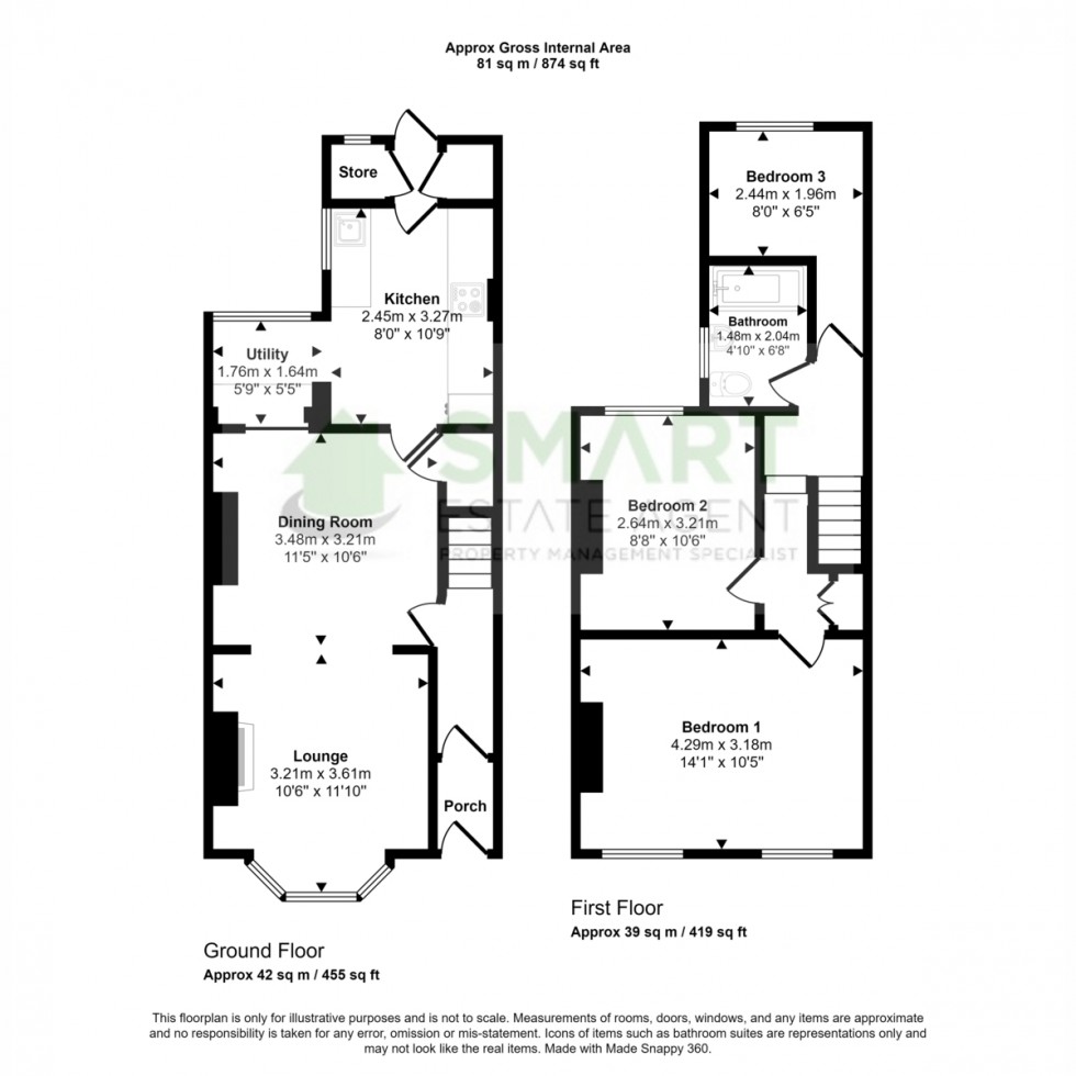 Floorplan for Baker Street, Exeter, EX2