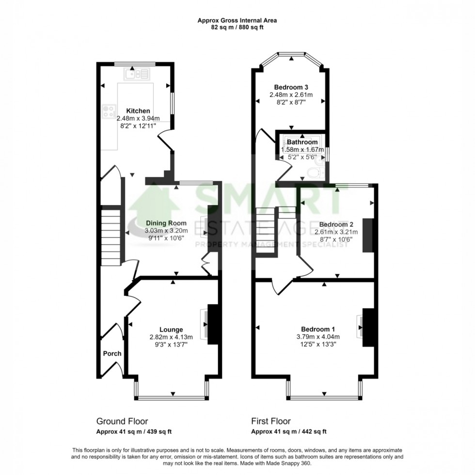 Floorplan for Bonnington Grove, Exeter, EX1