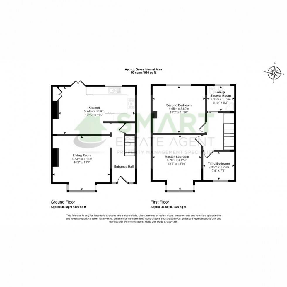 Floorplan for Pamela Road, Exeter, EX1