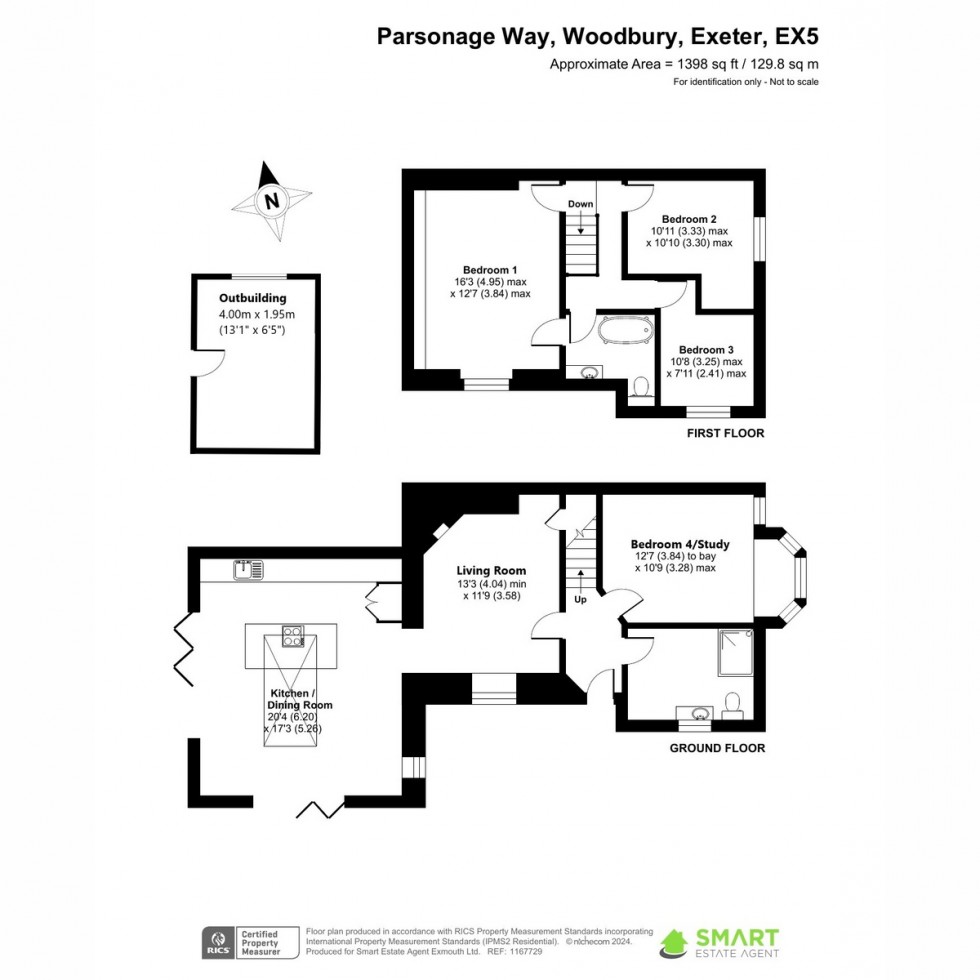 Floorplan for Parsonage Way, Exeter, EX5