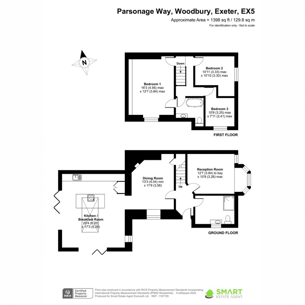 Floorplan for Parsonage Way, Exeter, EX5