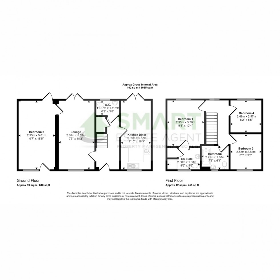 Floorplan for Hardy Close, Exeter, EX2