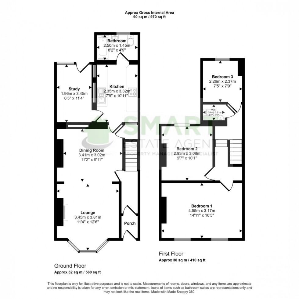 Floorplan for Okehampton Road, Exeter, EX4