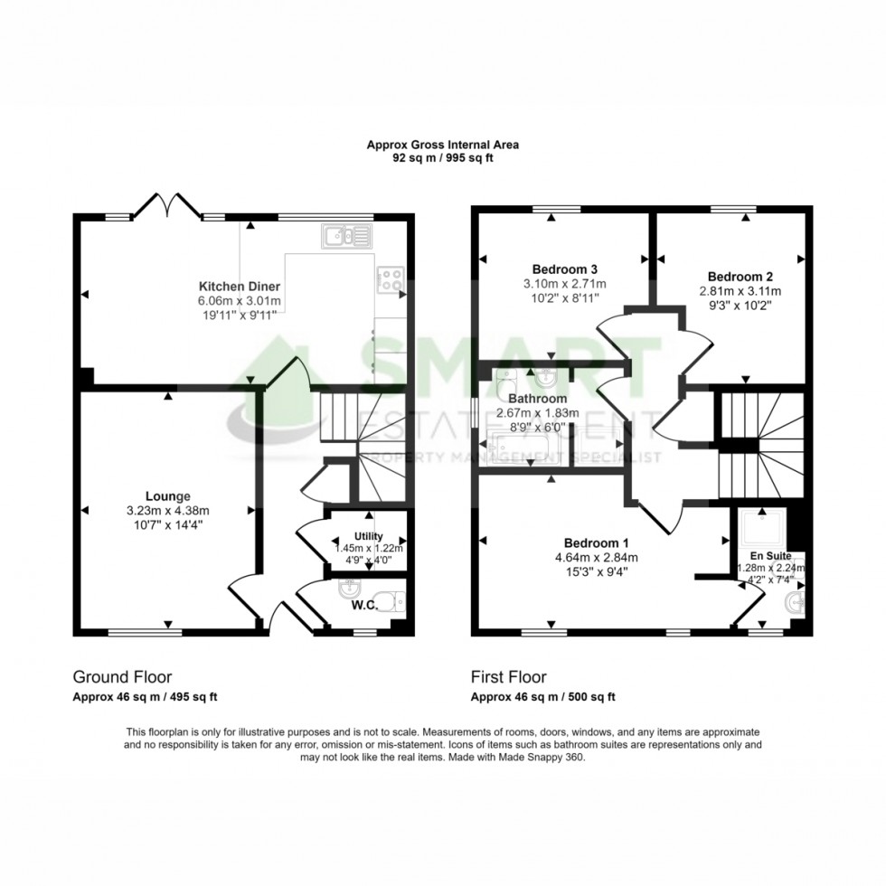 Floorplan for Dart Avenue, Exeter, EX2