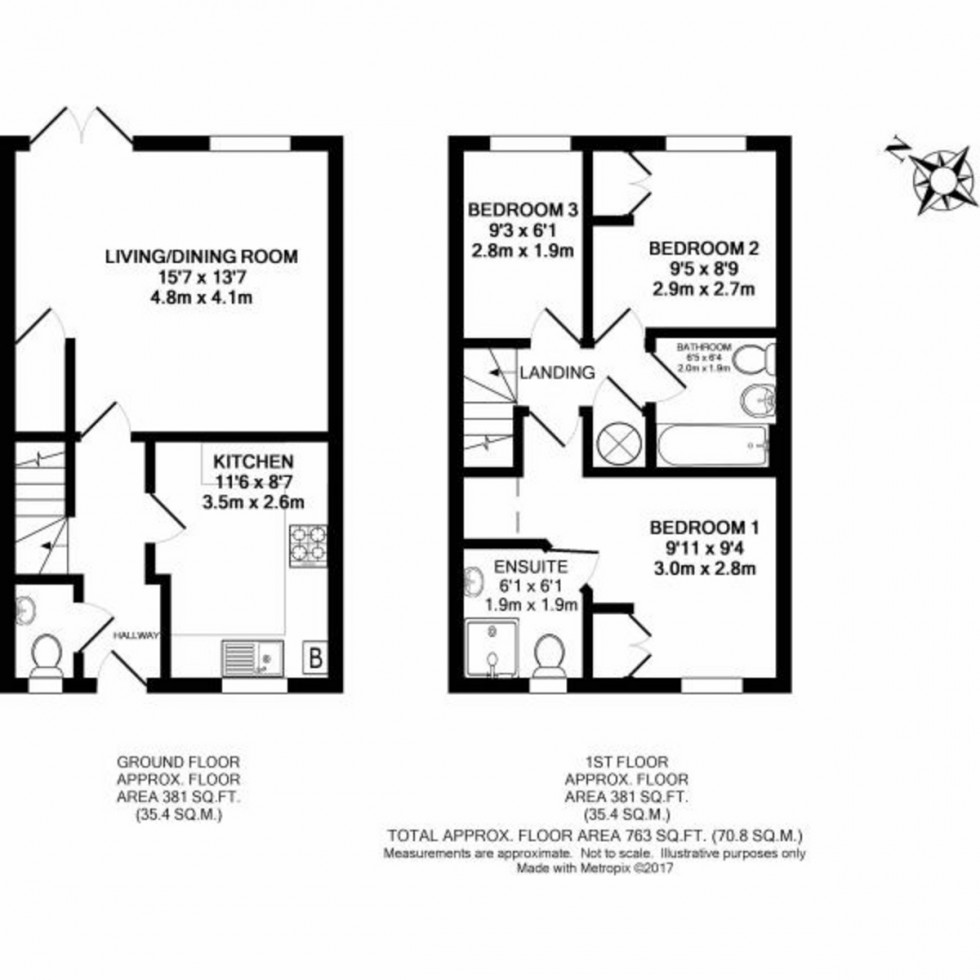 Floorplan for Sampson Close, Sidmouth, EX10