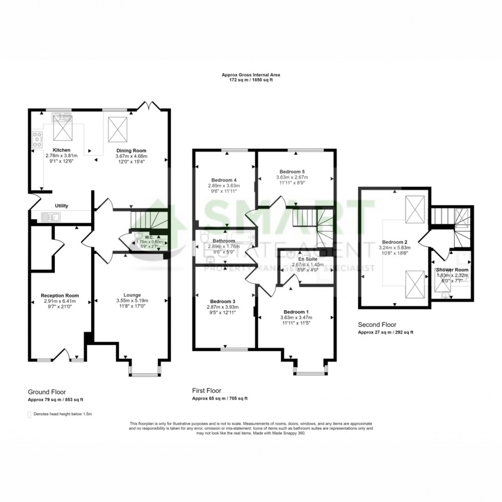 Floorplan for Venny Bridge, Exeter, EX4