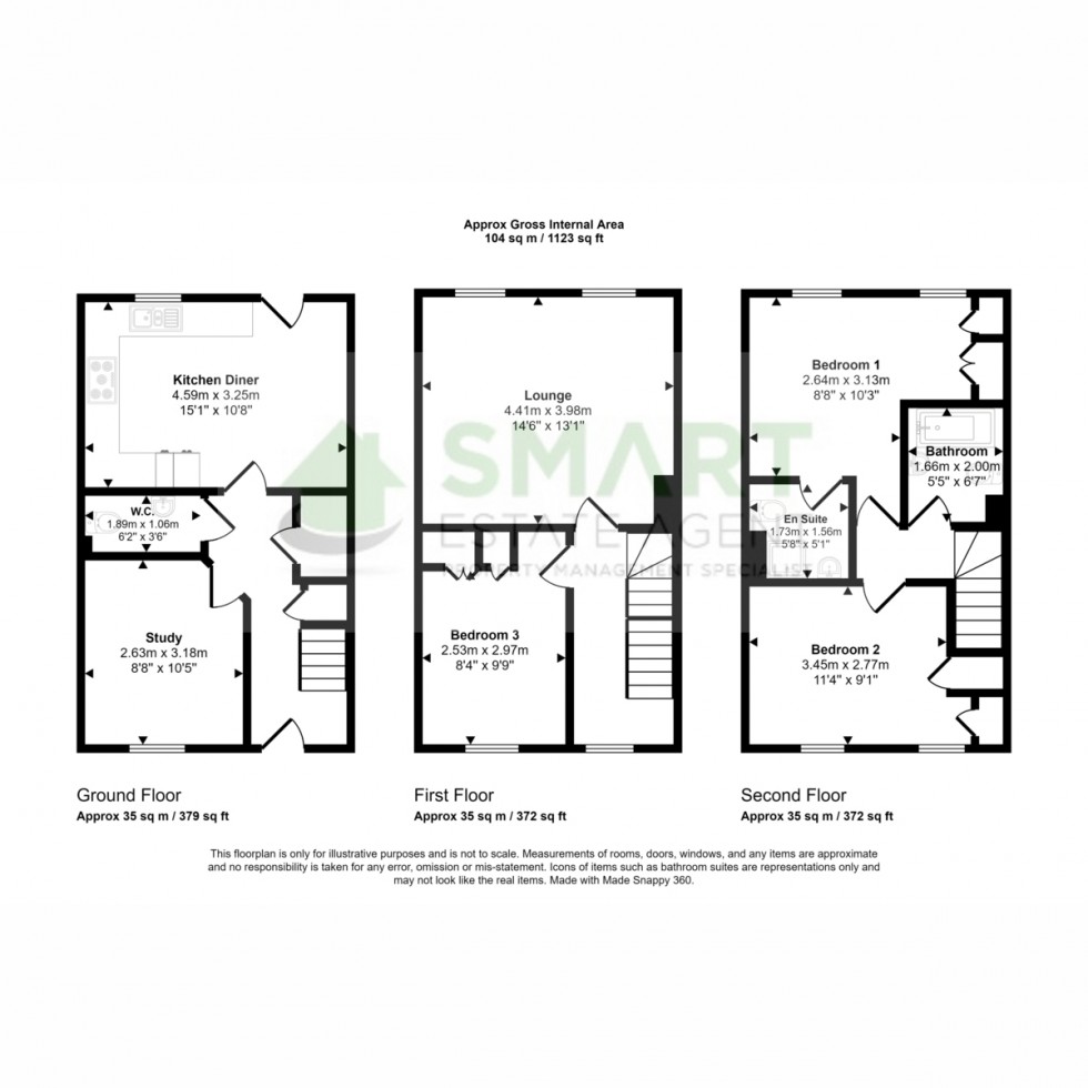 Floorplan for Fleming Way, Exeter, EX2