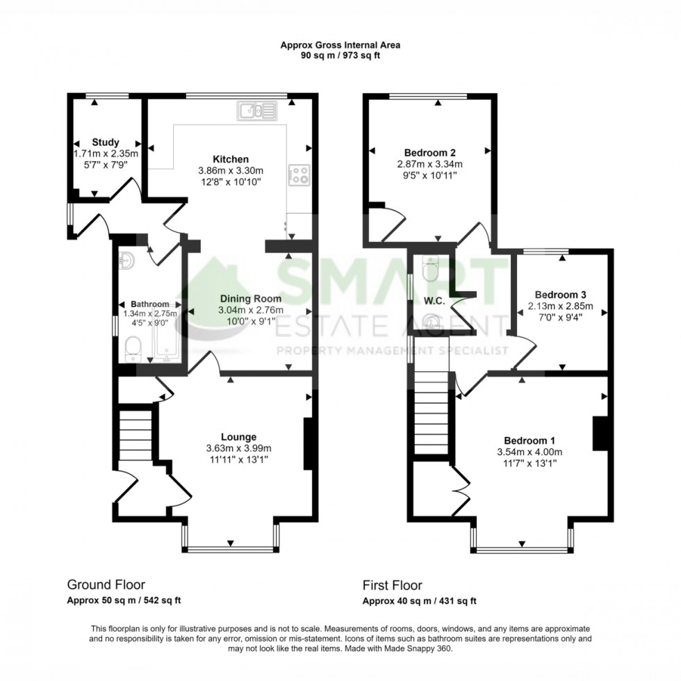 Floorplan for Exwick Road, Exeter, EX4