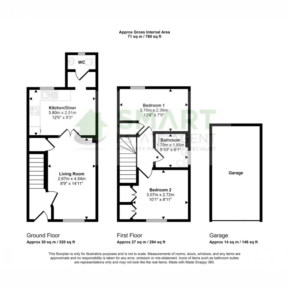 Floorplan for Monks Road, Exeter, EX4