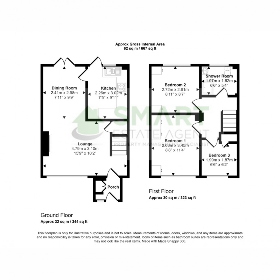 Floorplan for Sycamore Close, Exeter, EX1