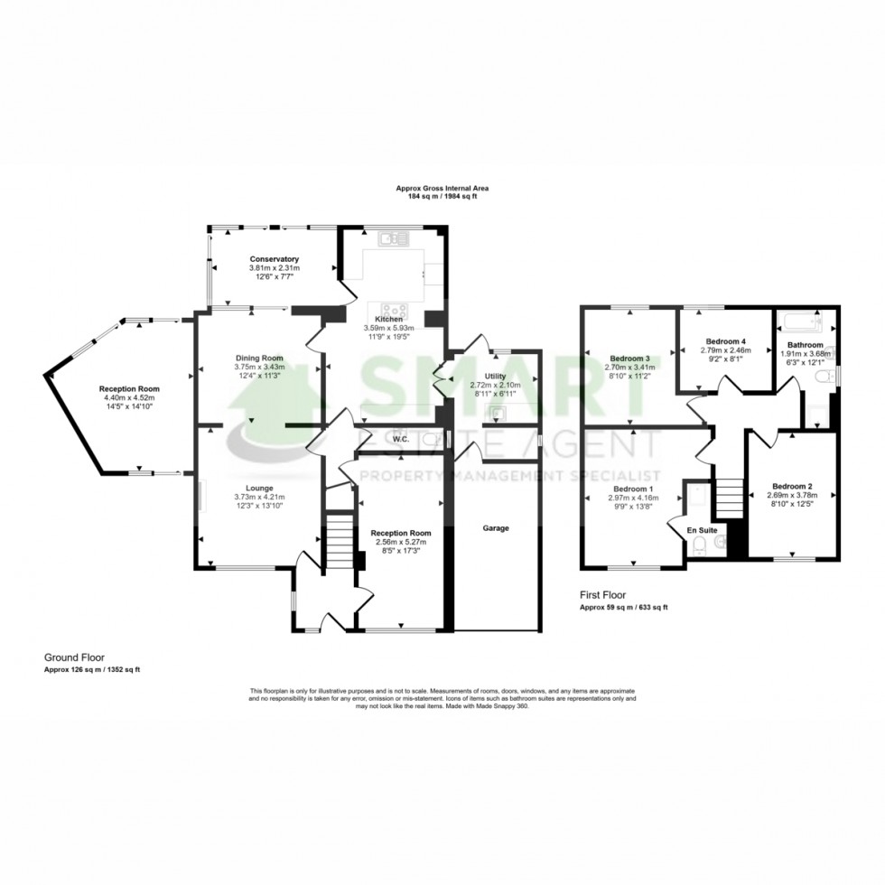 Floorplan for Two Acre Court, Exeter, EX2