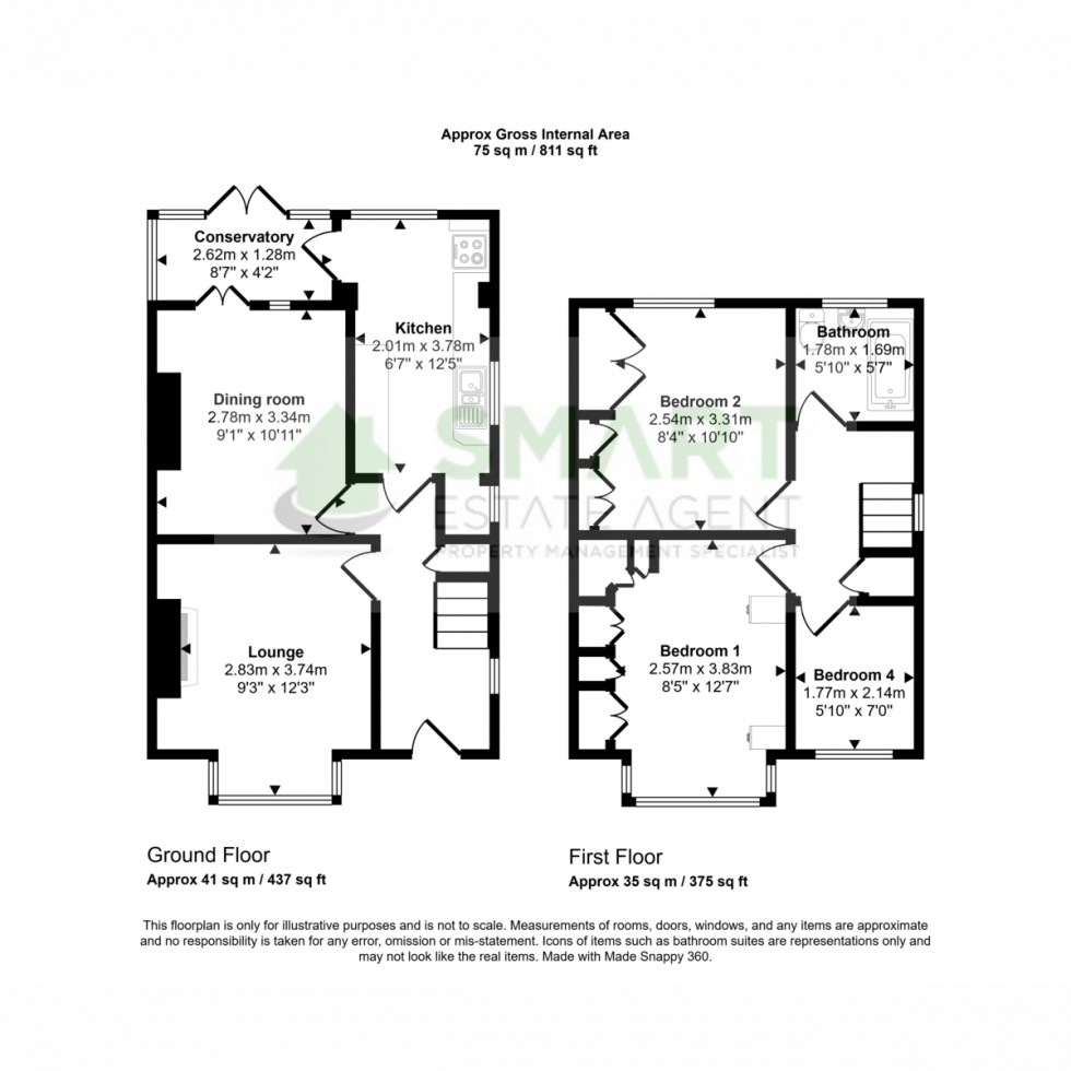 Floorplan for Bettysmead, Exeter, EX4