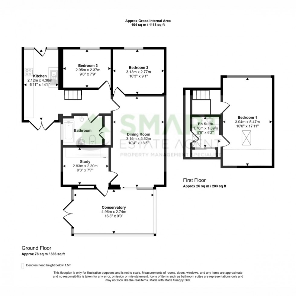 Floorplan for Sanson Close, Exeter, EX5