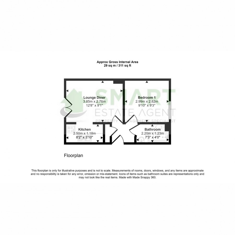 Floorplan for Howell Road, Exeter, EX4