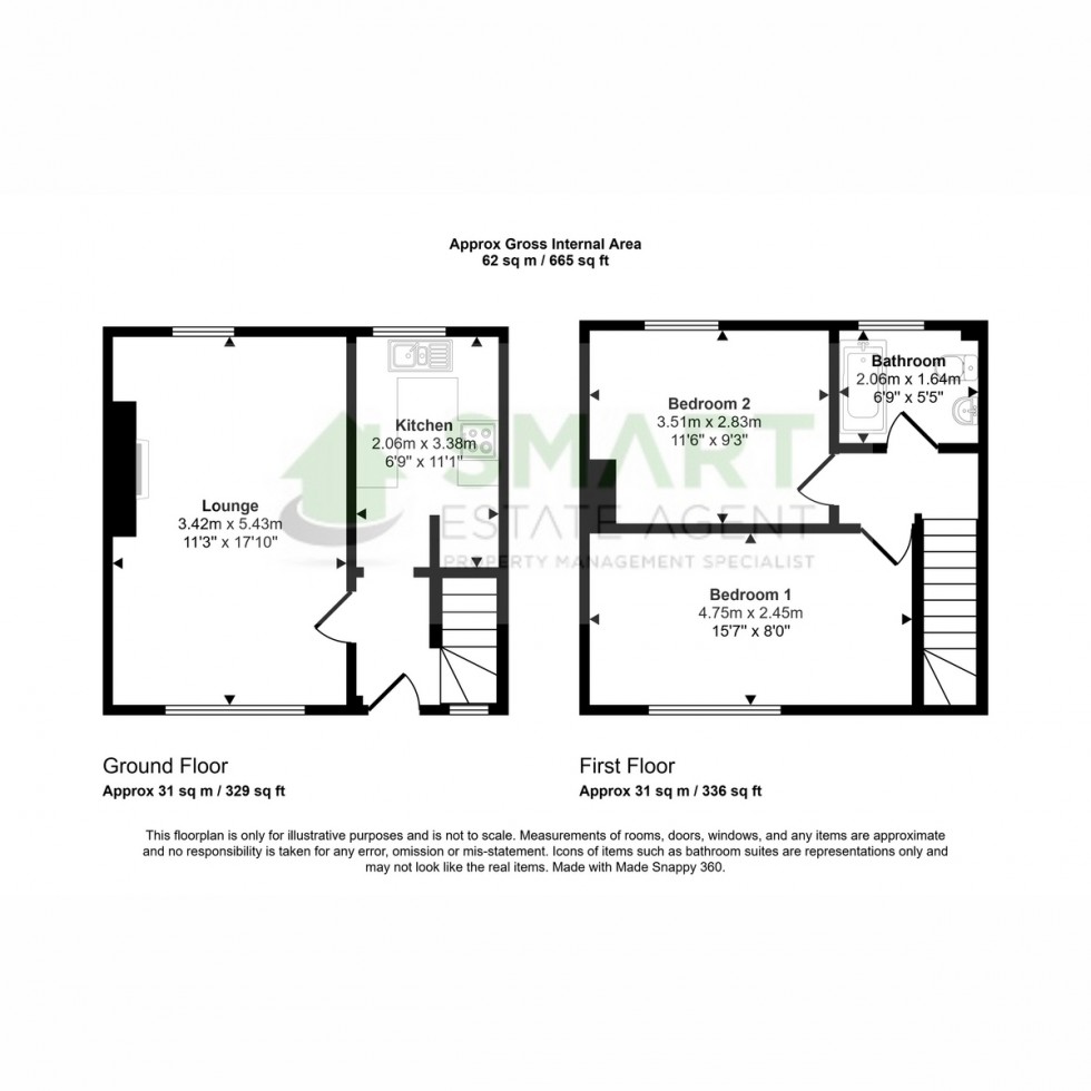 Floorplan for Vaughan Road, Exeter, EX1