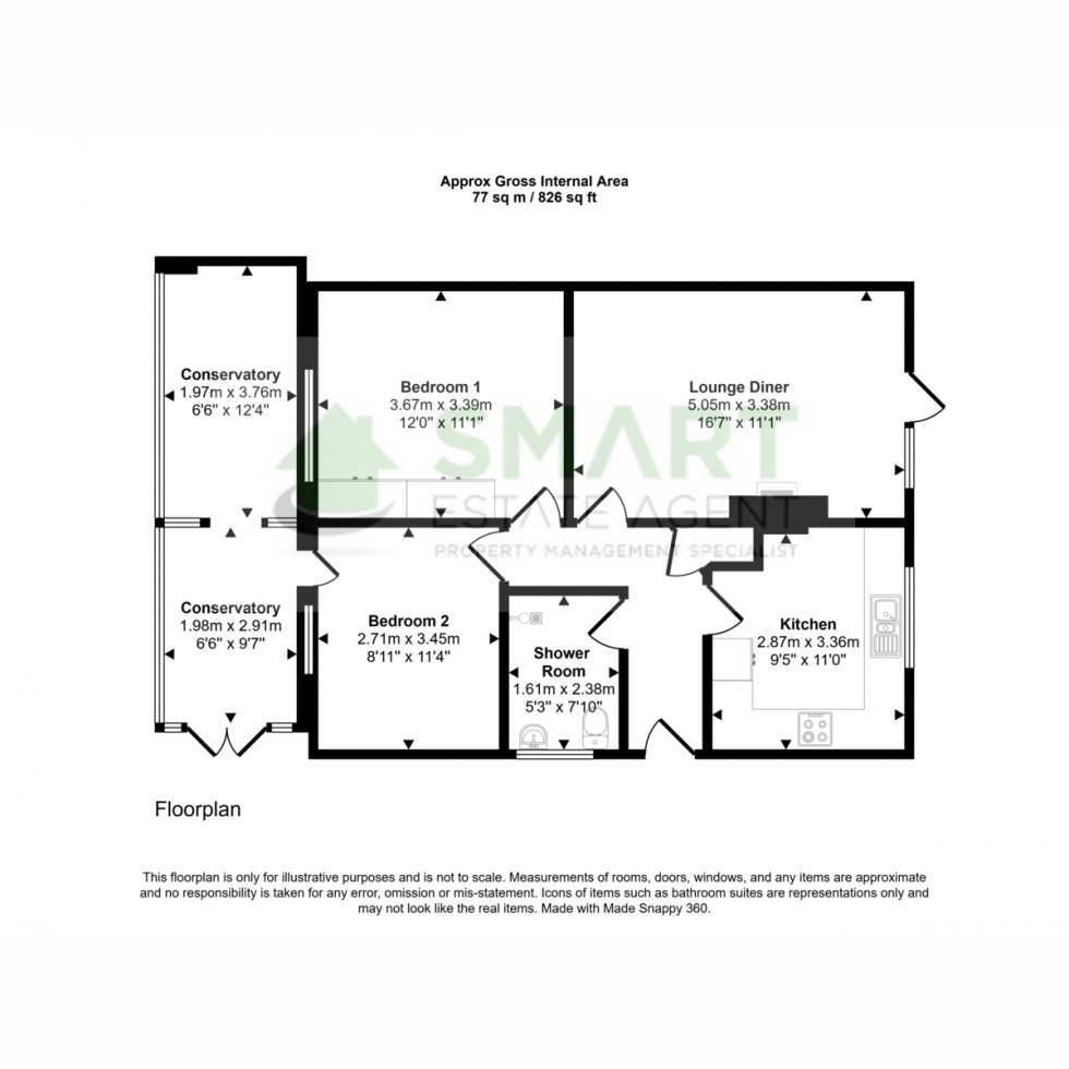 Floorplan for Glenwood Rise, Exeter, EX2