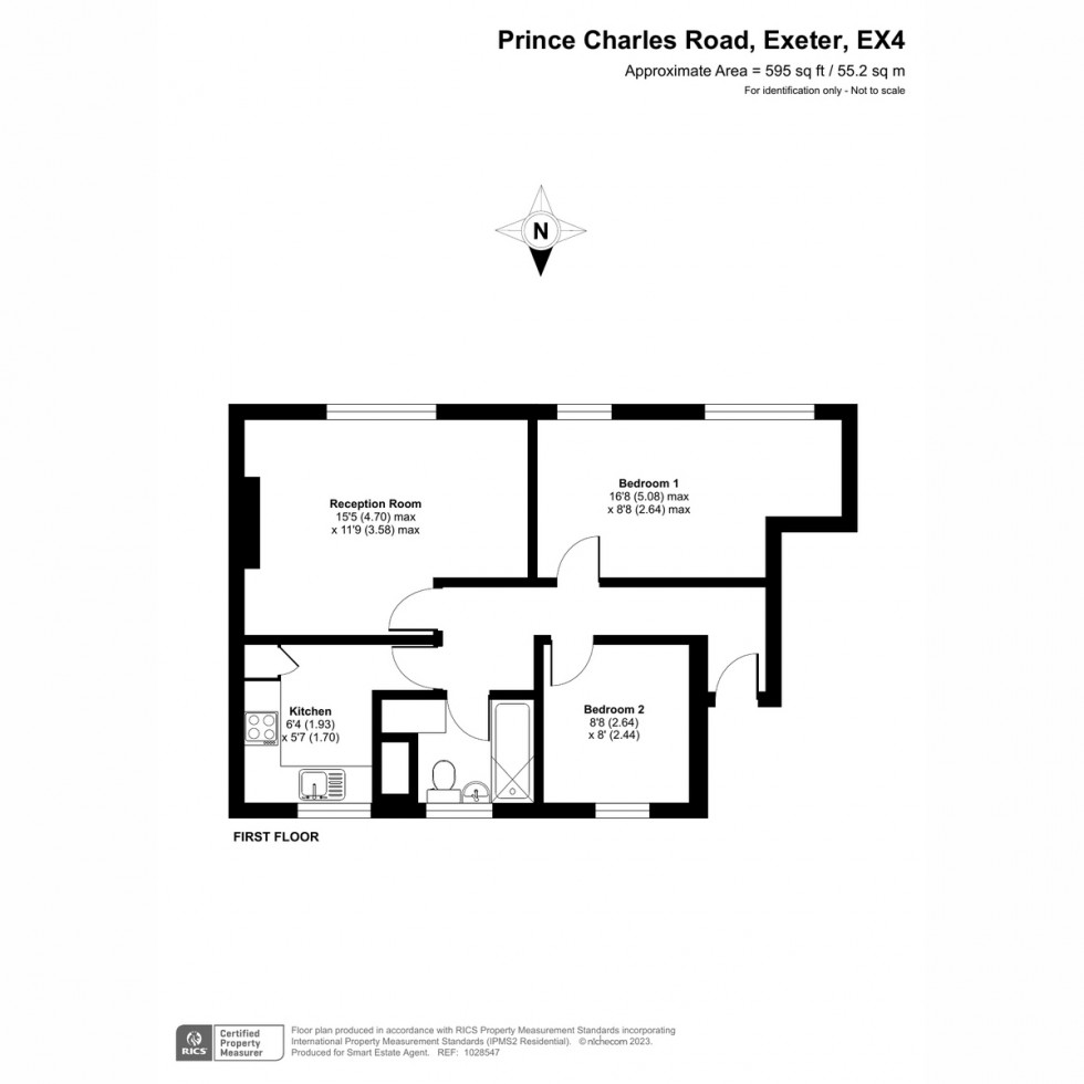 Floorplan for Prince Charles Road, Exeter, EX4